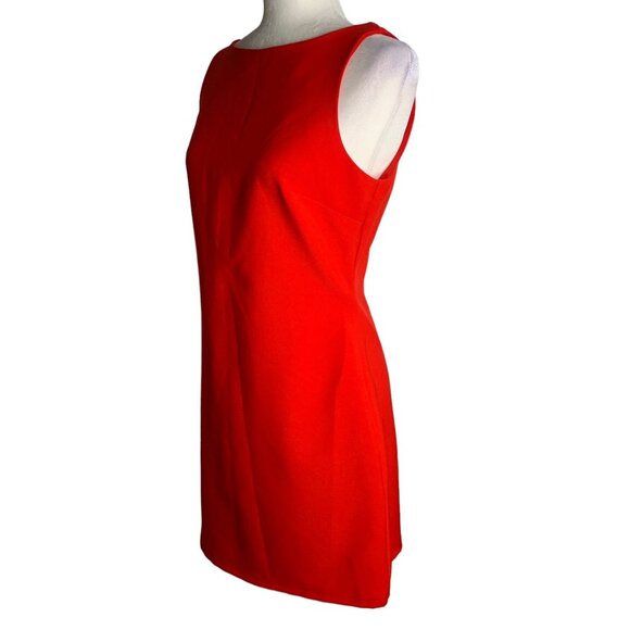 Vintage 90s Ripe Sleeveless Sheath Dress Size Small Red Back Zipper Unlined - Picture 3 of 6
